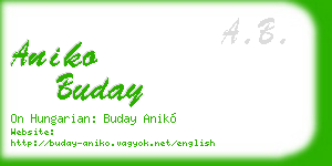 aniko buday business card