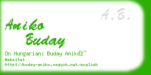 aniko buday business card